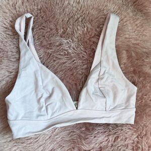 Free-people Women's Pink and White Bra